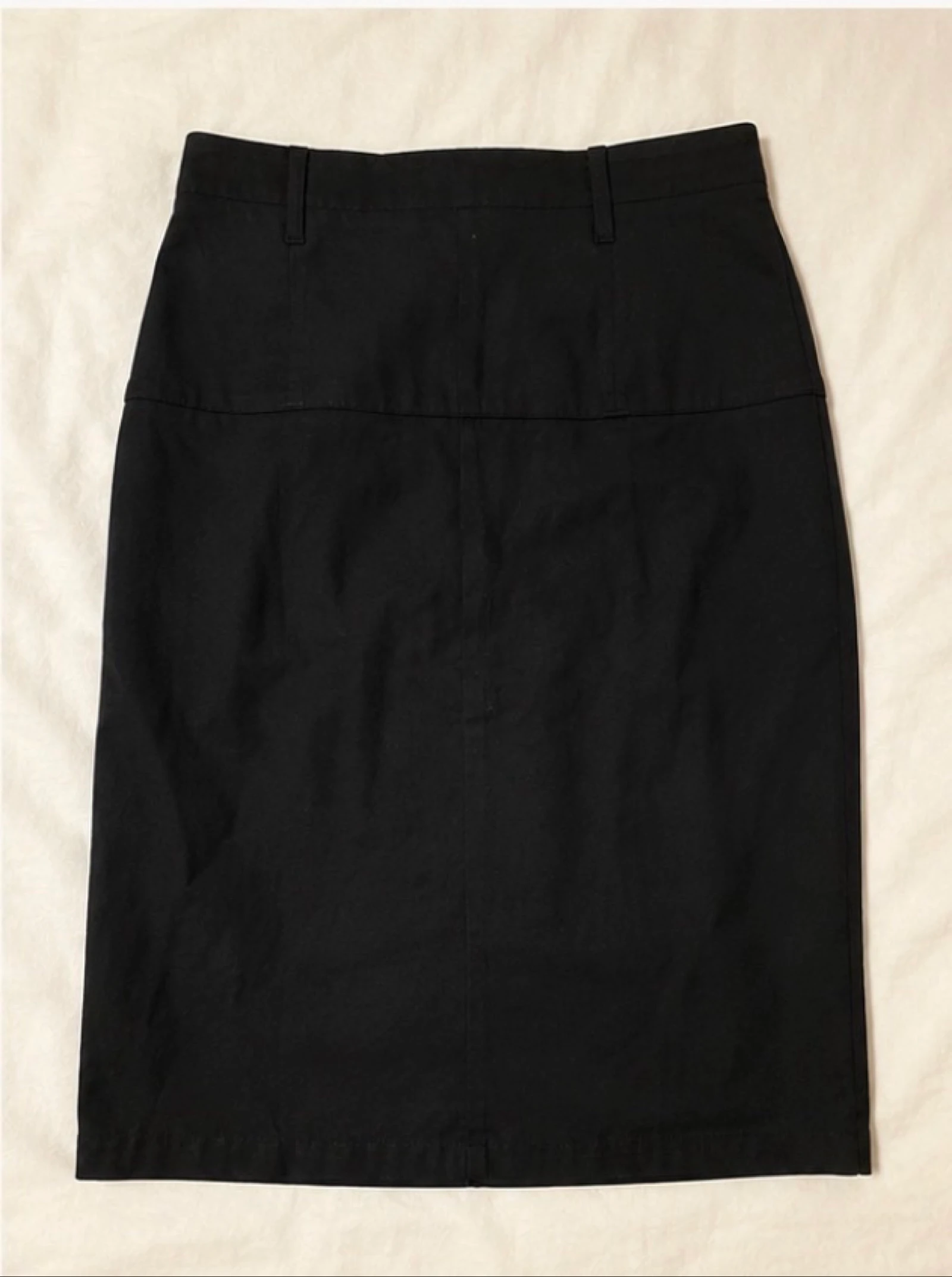 Jupe noire droite taille haute classique T42 